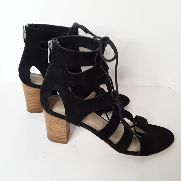 Marc Fisher Shoes - Marc Fisher Lace Up Block Heels Black Sz 8M